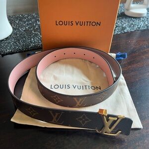 Louis Vuitton Initiales 30mm Monogram Reversible Belt 90